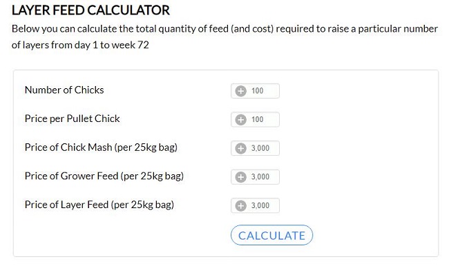 Layer Feed Calculator